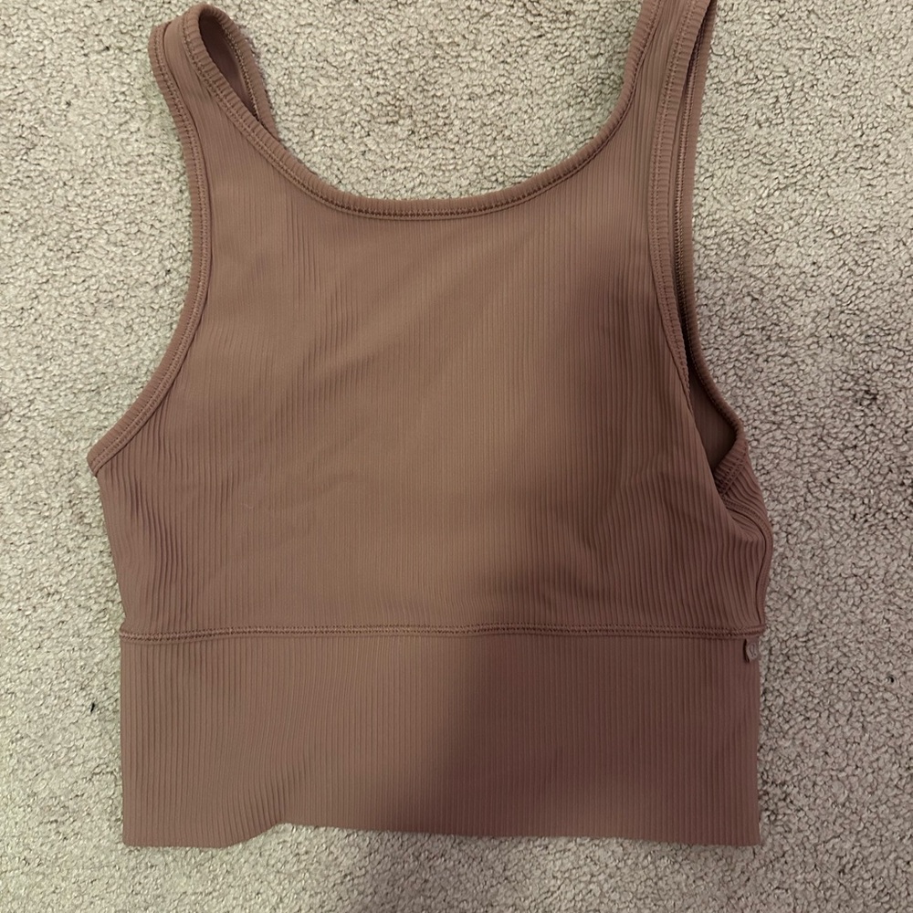 Lululemon Power Pivot Tank Ribbed Spiced Chai Approx
4 - 6 Sporty Athletic Comfy
